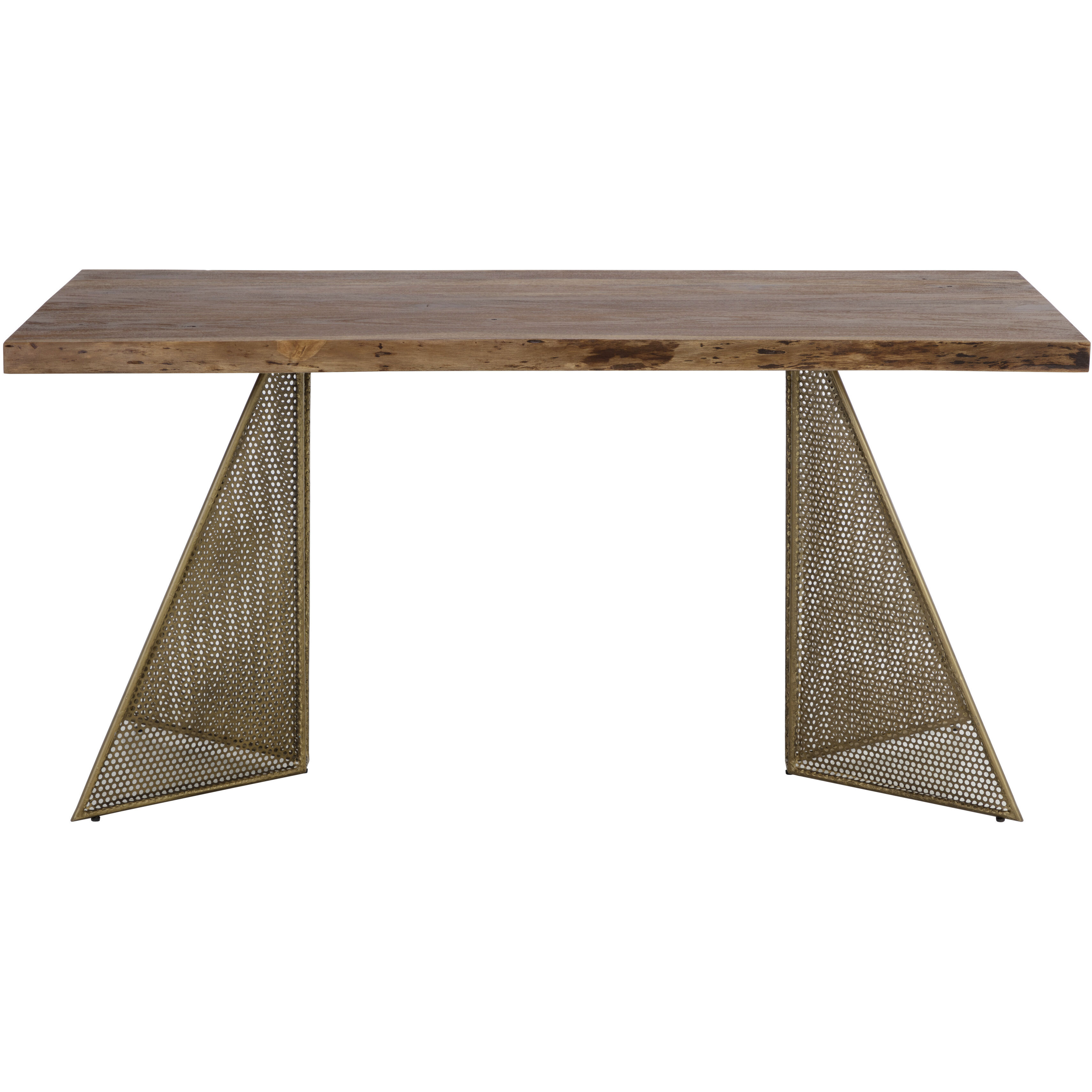 Mickey 62 X 31 inch Smoke Brown / Antique Brass Desk